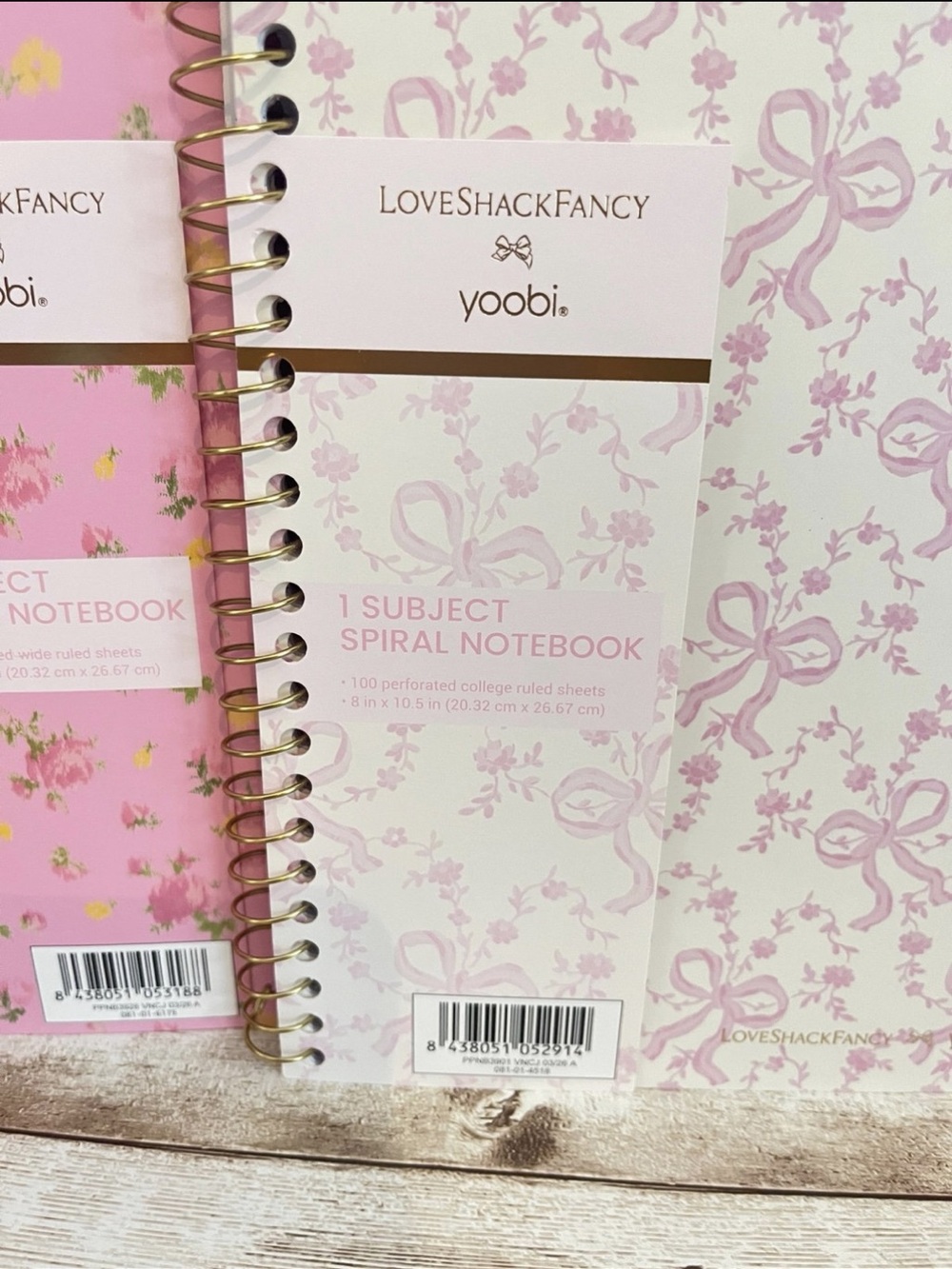 LoveShackFancy Floral Spiral Notebooks - Set of 4 - Picture 2 of 4